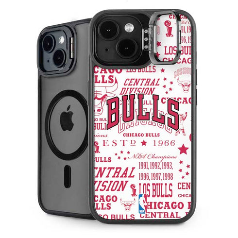 NBA Chicago Bulls Historic Blast iPhone 15 Kickstand Case